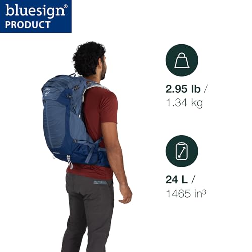Osprey Stratos 24L Hiking Backpack - Pine Leaf Men's Daypack, Green
