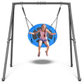 Blue 40-Inch Saucer Swing with Heavy Duty Stand - Supports 440lbs