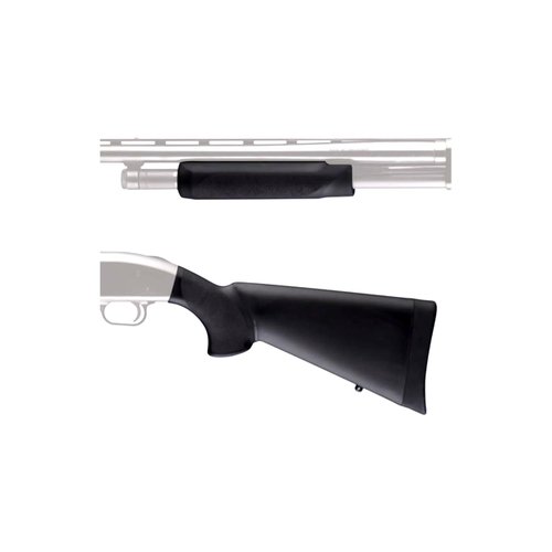 Hogue Remington 870 12 Gauge OverMolded Rubber Shotgun Stock and Forend with a 12" Length of Pull (L.O.P.), Black - 08732