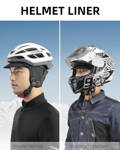 ROCKBROS Winter Cycling Cap with Sun Visor - Windproof Headwear for Men Women