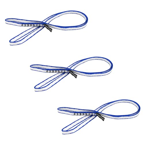12-Inch Blue Dyneema Climbing Sling 10mm Runners, 22KN/4840LB, Pack of 3