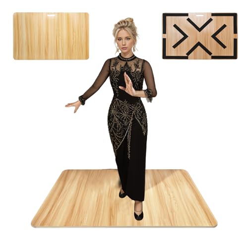 Wood Portable Tap Dance Board 42.2x21.1 Inches - Stable, Impact-Resistant Dance Floor Tiles for Home & Outdoor Practice