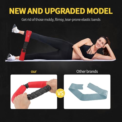 Touioi Hip & Core Resistance Loop Bands Set for Glute & Stretching Exercises - Yellow, Red, Blue