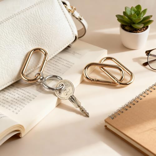 27 Gold Oval Spring Carabiner Keychain Clips for Bags & Crafts