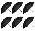 MRTLLOA 6-Pack Windproof Double Canopy Golf Umbrella 62 Inch Black - Extra Large Sun & Rain Protection