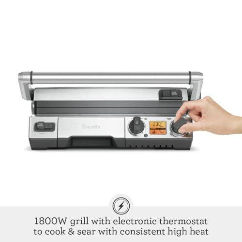 Breville Smart Grill BGR820XL - Indoor Grill & Griddle, Stainless Steel