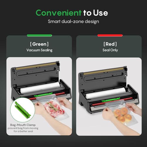 FRESKO Food Vacuum Sealer with Automatic Detection & Large Silver