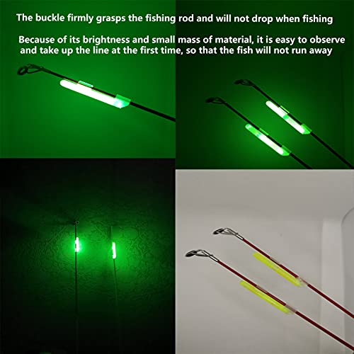 Fishing Glow Sticks 20PCS Bulk Set for Rod Tips - 1.5-1.9mm Size, Glow Tips for Fishing Poles