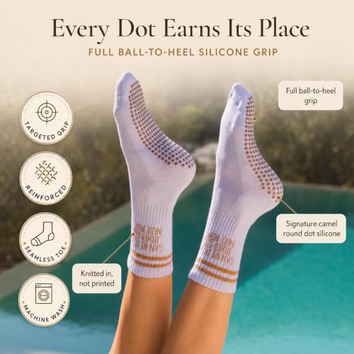 LISAMAREE Non-Slip Grip Socks for Pilates & Yoga - Can We Do the Other Side Next Week? - Women’s Grippy Socks for Dance & Gym