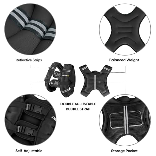 30lb Weighted Vest for Men Women Workout Equipment - Black