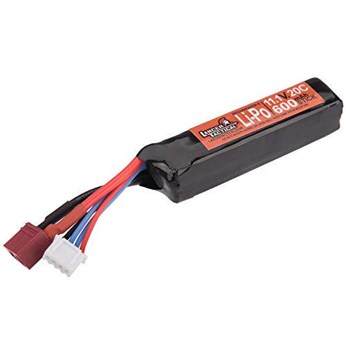 Lancer Tactical LiPo Airsoft AEG Battery Small Stick 11.1V, 600 mAH 20C PDW Dean