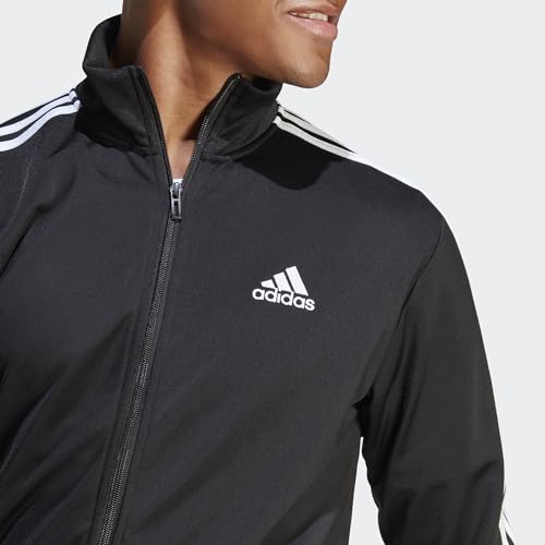 Adidas Men's Basic 3-Stripes Tricot Track Suit Large Black 2023
