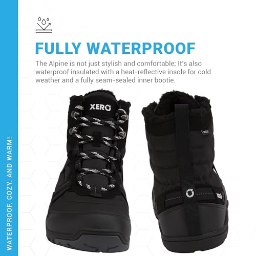Men's Snow Boots - Barefoot Alpine Winter Shoes with Black 9 Variation