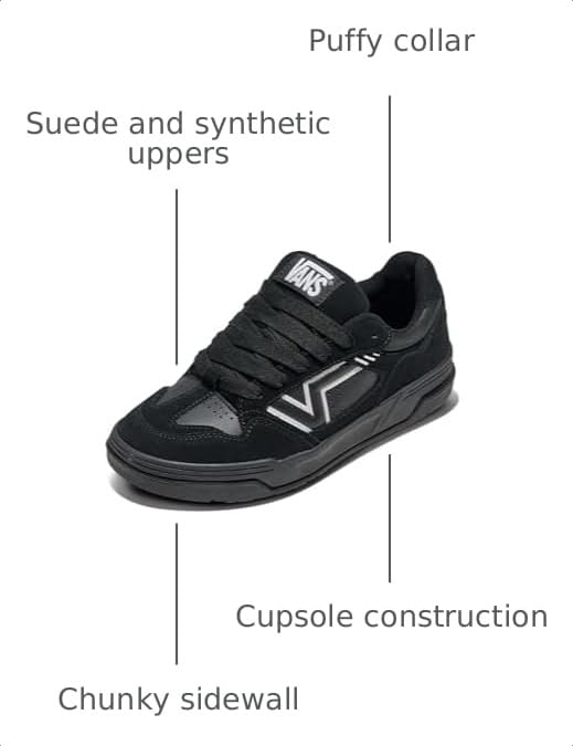 Unisex Vans Upland Shoes - Men's 7.5 / Women's 9, Black & White