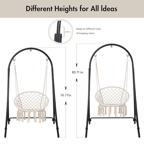 ANOW Heavy Duty Adjustable Hammock Chair Stand - Indoor & Outdoor Support