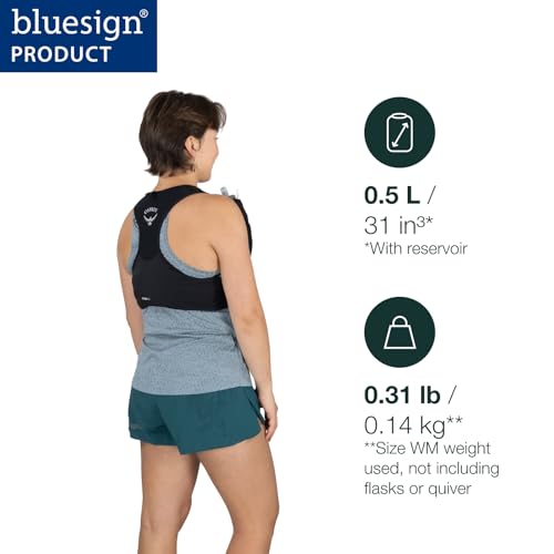 Osprey Duro LT Women's Hydration Vest Medium Dawn Blue with Hydraulics Flasks