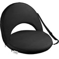 Alpcour Black Folding Stadium Seat with 6-Position Recline & Extra Padding
