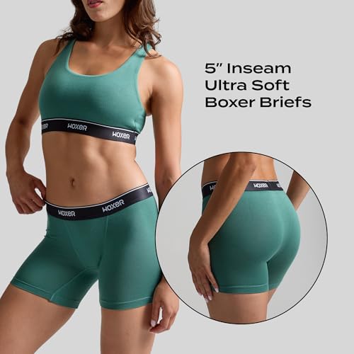 Women’s 3-Pack Boxer Shorts - Soft Modal, 5-Inch Baller Boy Shorts, XL