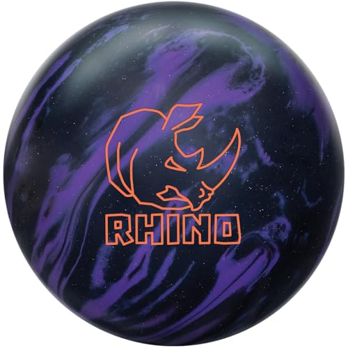 12lbs Purple/Black Brunswick Rhino Bowling Ball - Entry Level Durable Cover