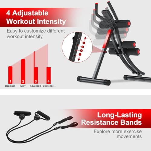 KESH WELL Ab Machine for Core Workout, Waist Trainer for Women & Men