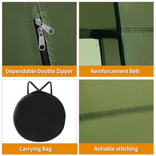 Large Portable Camping Toilet Kit with Pop-Up Privacy Tent & Washable Shower, Poo Gel Bags