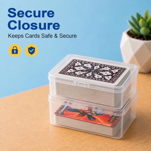 6-Pack Clear Card Storage Boxes for Playing Cards & Trading Cards