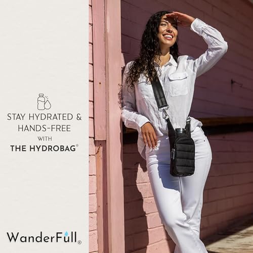 WanderFull HydroBag Water Bottle Holder with Phone Pocket - Black Matte