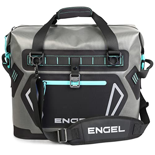 Engel HD20 Heavy-Duty Soft Sided Cooler Bag - Dark Gray/Seafoam, Portable & Insulated