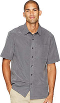 Men's Desert Pucker Short Sleeve Shirt - Asphalt Large with Temperature-Regulation Technology