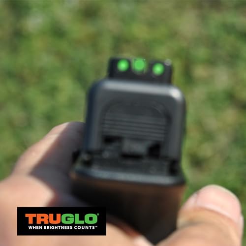 Green Rear Sight for Handgun - Tritium & Fiber-Optic Night Sight for Smith & Wesson M&P