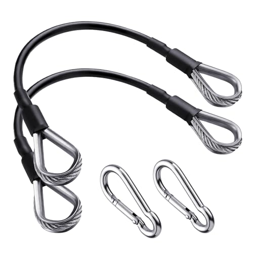20 Inch Gym Extension Cable Set for Cable Machines - 2 Pieces