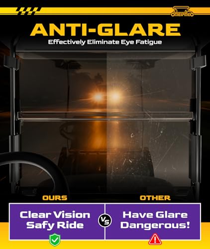 OMEIPMEO Tinted Heavy Duty Foldable Windshield for Club Car Precedent 2004-UP