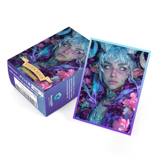 MTG Card Sleeves Set - 100 Textured Back Art Sleeves for Standard Cards