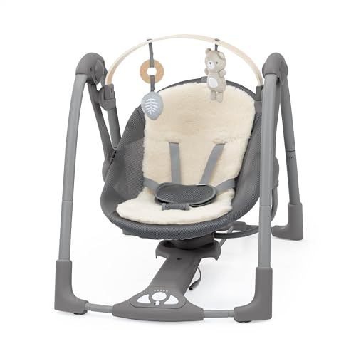 Ingenuity Wesley Swing 'n Go Portable Baby Swing for Newborn to 9 Months - Lightweight & Foldable