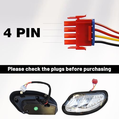 LED Head and Tail Light Kit for EZGO Freedom Golf Carts 2014-2023, 12V Replacement