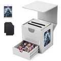 MAKHISTORY Grey Commander DekBox with Dice Tray & Card Holder - TCG Storage