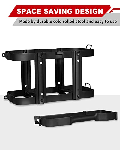 Racewill 2 Pack Black Lockable 5 Gallon Jerry Can Mounting Holders for Gas Cans