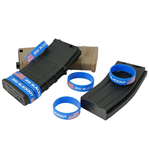 6 Pack Magazine Marker Bands for 300 Blackout - Silicone Identification Bands