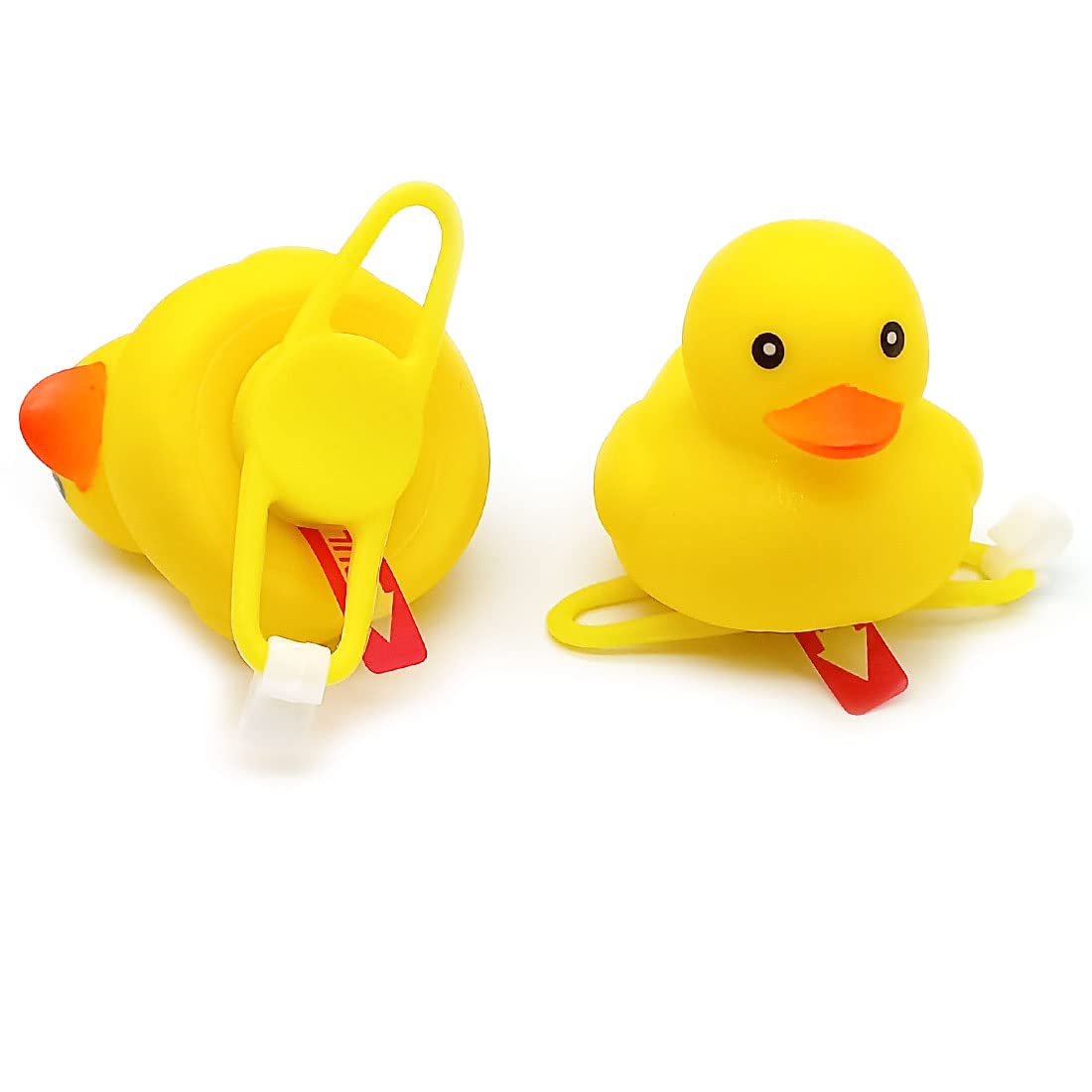 SUPIA 2 Pack Duck Bike Bell, Rubber Duck Bicycle Accessories, Bicycle Horns Mountain Bike Handlebar Light Bicycle Accessories, Yellow
