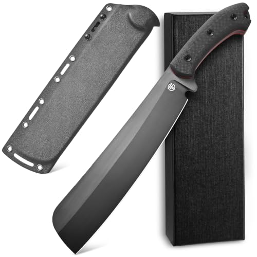 CCFFCC Black Fixed Blade Knife DC53 Steel Full Tang Camping & Hunting Knife