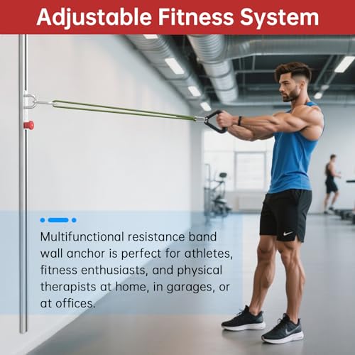 1 Pack Resistance Bands Wall Anchor Exercise Equipment Platform Base 40 Inch Adjustable