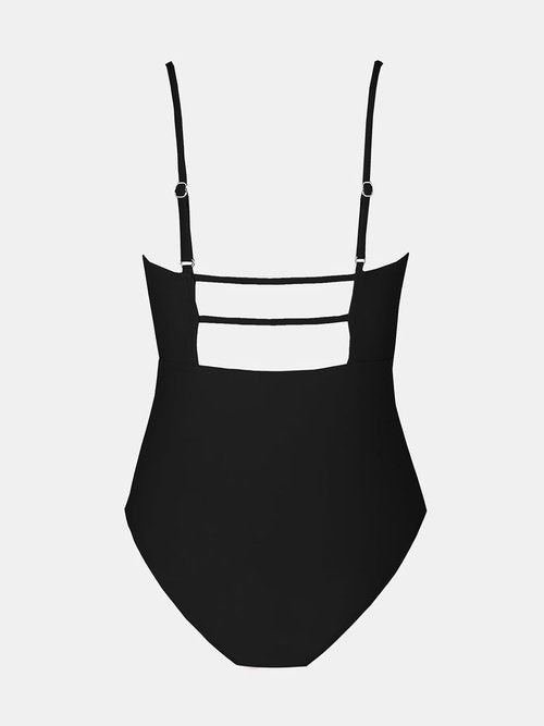 CUPSHE One-Piece Swimsuit - Square Neck Cutout Back with Tummy Control & Adjustable Straps