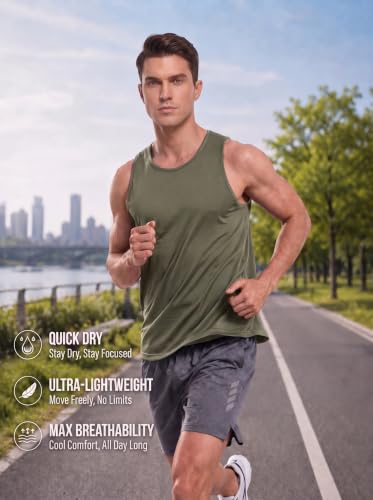 X-Large 5 Pack Men's Workout Mesh Tank Tops Sleeveless Gym Fitness Shirts