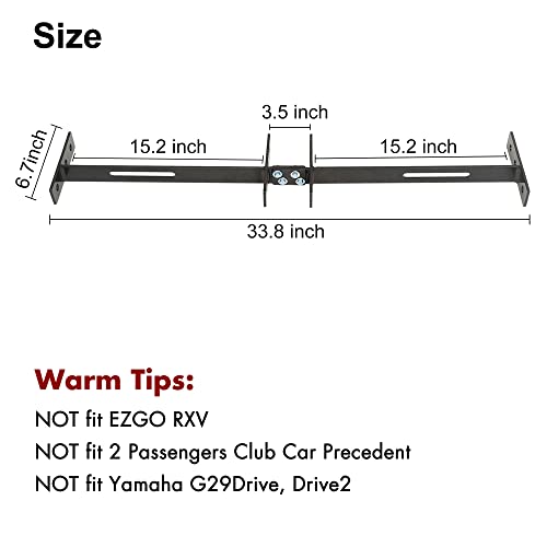 2-Point Golf Cart Seat Belts Kit for 4 Passenger EZGO, Club Car, Yamaha - Street-Legal 42" Retractable Safety Harness