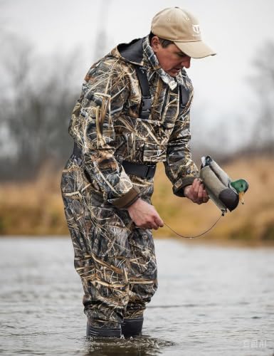 TIDEWE Waterproof Chest Waders for Men and Women - Camouflage Next Evo Variation