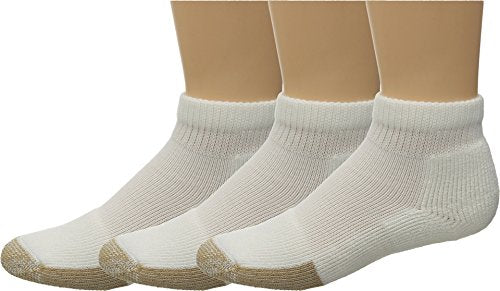 Thorlos Unisex Golf Mini Crew Socks Large White 3 Pairs