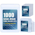 SAMYUCHO 2000pcs Semi-Rigid Card Holder & Penny Sleeves Set 1000pcs Each