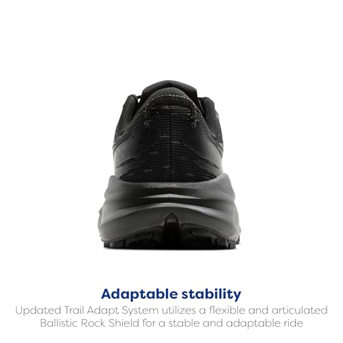 Brooks Men’s Cascadia 19 Mountain Trail Running Shoes - 10.5 Black/Black