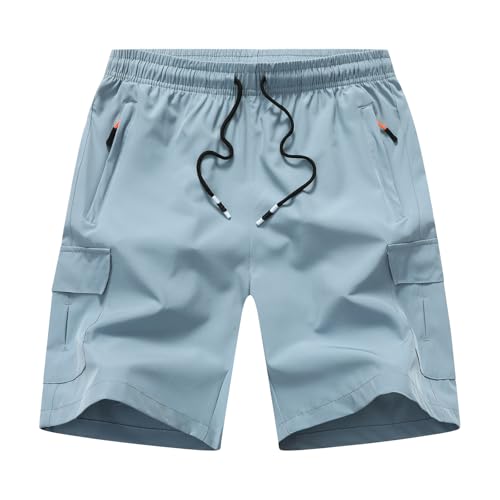 Boys Cargo Shorts - Quick Dry Lightweight Hiking Shorts with Zipper Pockets, Variation 11-12 Ll069l.blue