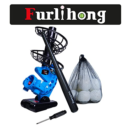Furlihong Baseball Pitching Machine for Kids & Beginners - Adjustable Speed & Height